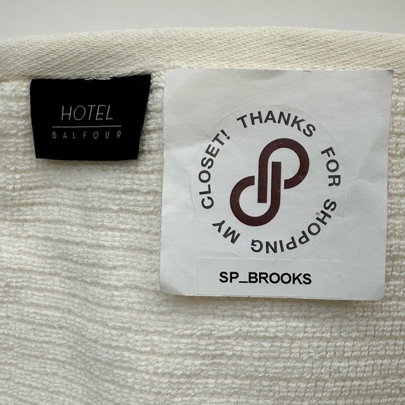 🎁6PC Hotel Balfour Bath Towel Set -CRMLTBG DUBLIN- Cotton- Cream & Heather Taupe - Picture 9 of 10
